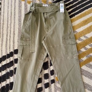 Frame Safari Green High Waist Utility Pant